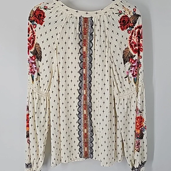 FARM Rio Anthropologie Diana Peasant Pullover Top XL - Picture 13 of 14